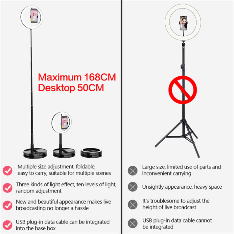 Ring Light Makeup with Phone Holder