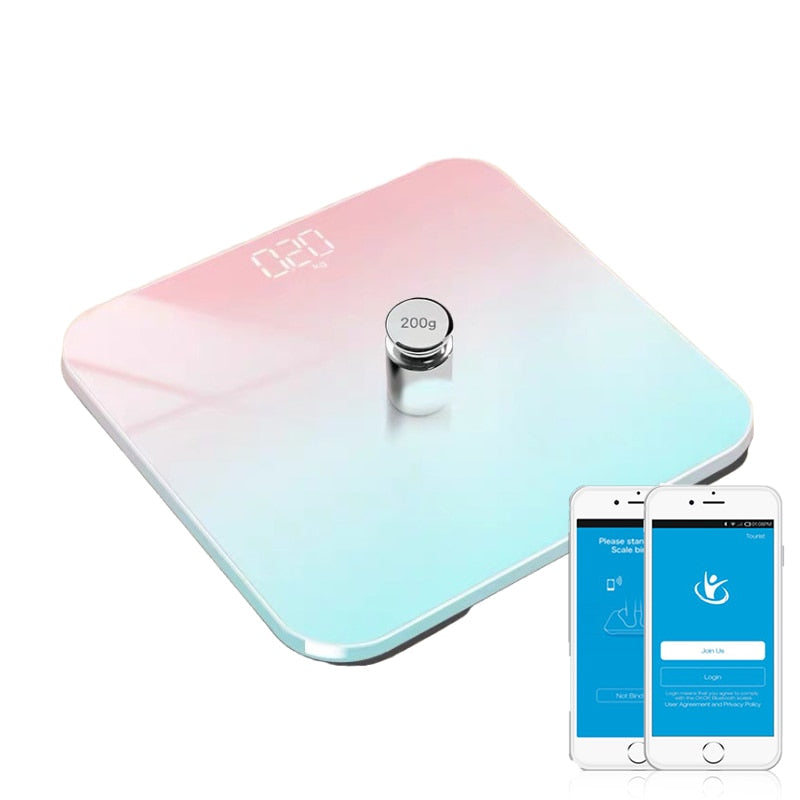 Colorful LED Bathroom Floor Scales